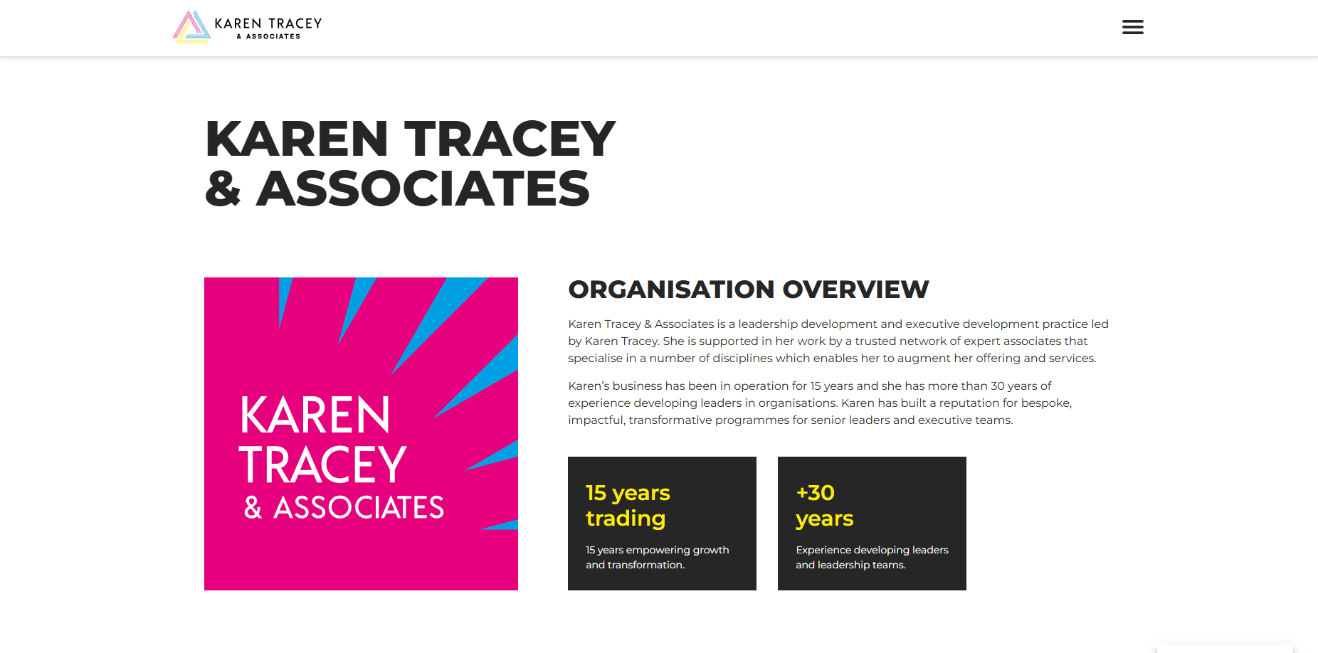 Karen Tracey redesigned website