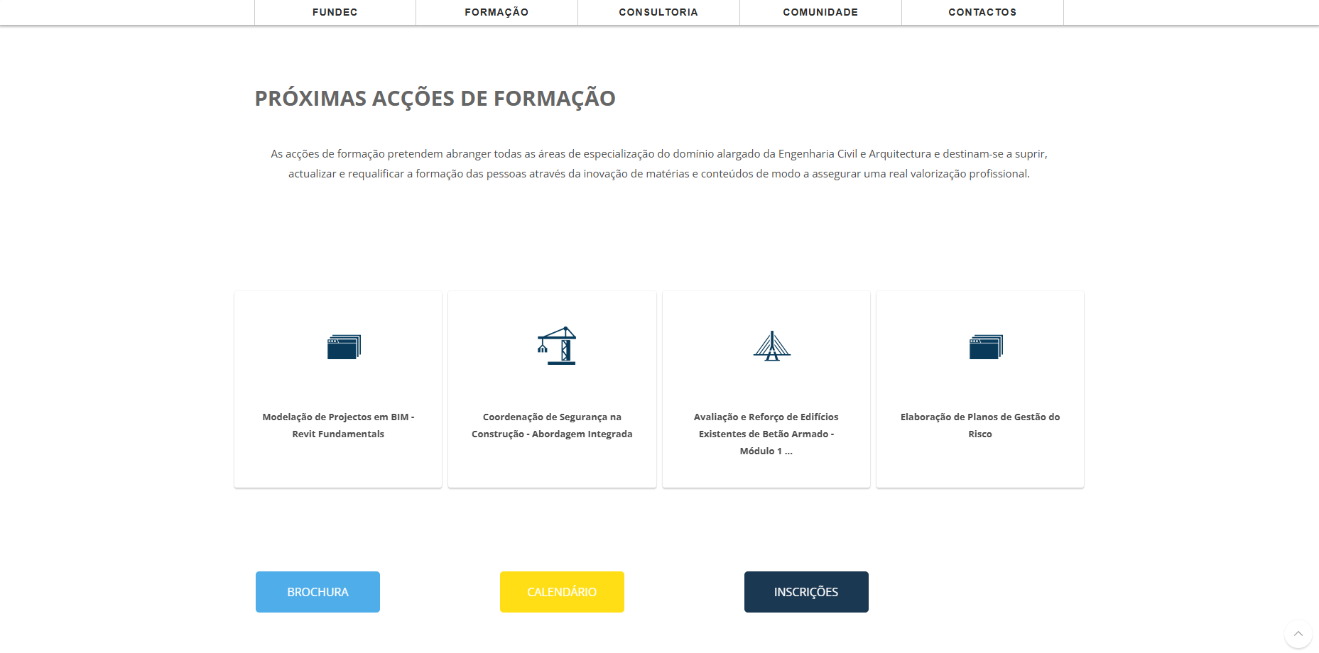 FUNDEC previous website